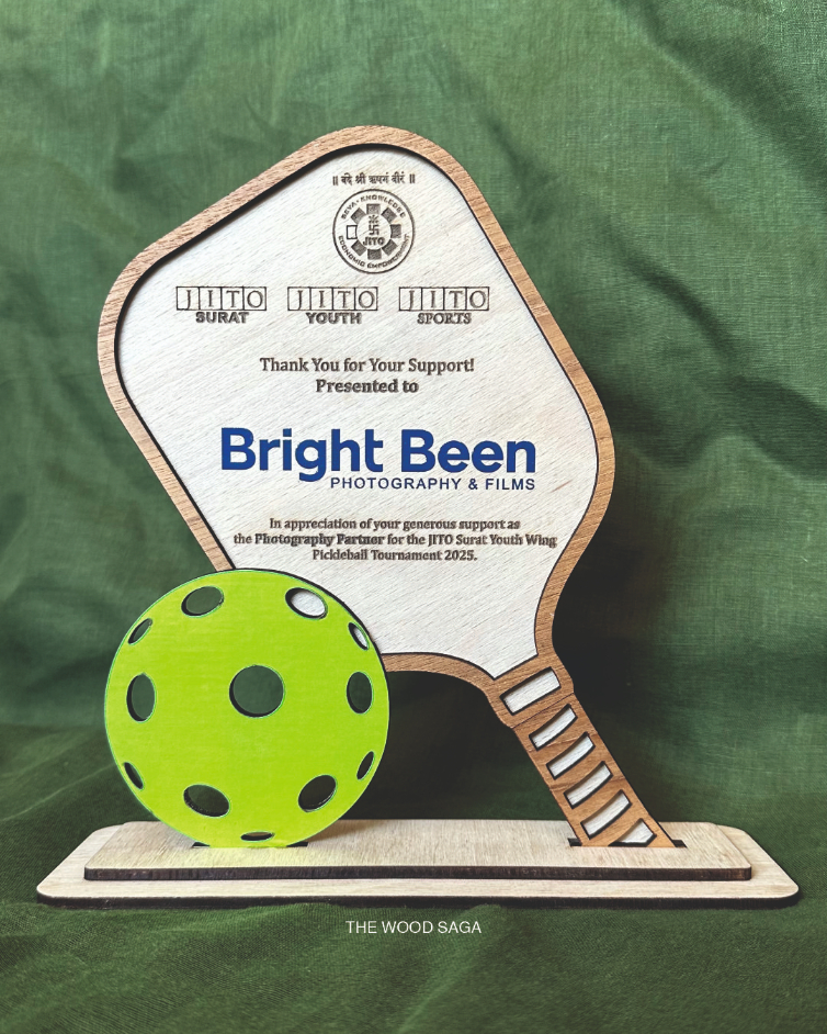 Pickle Ball Shaped Trophy