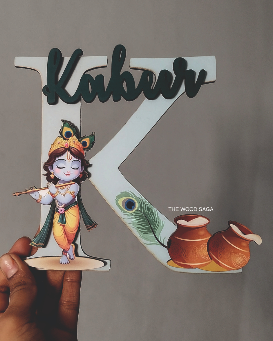Personalized Krishna Theme Fridge Magnates For Kids