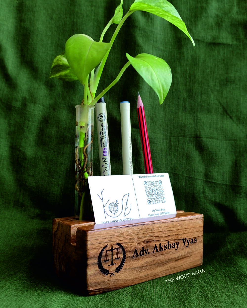 Pen stand with planter