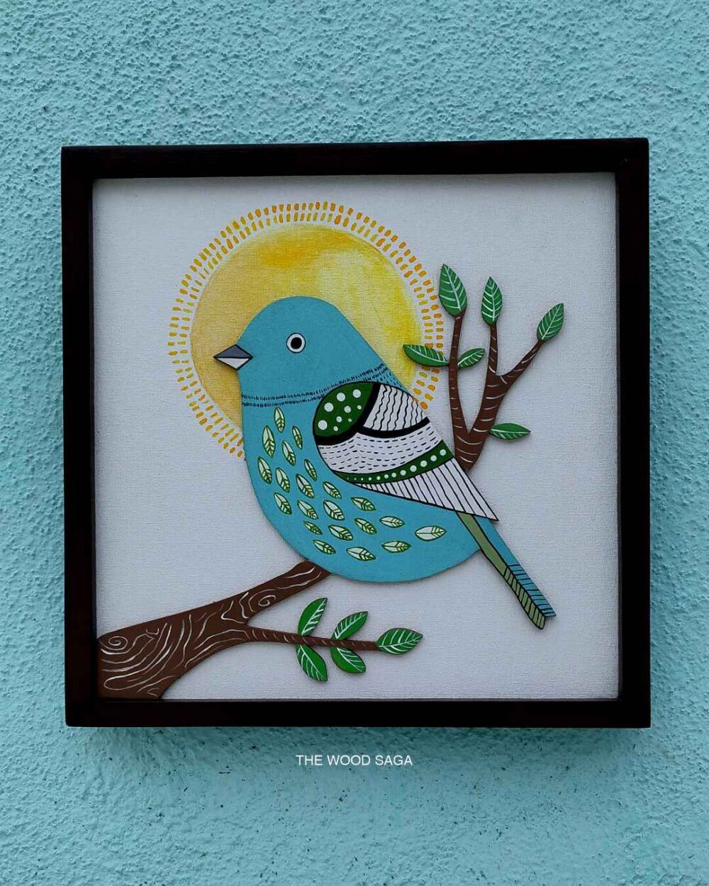 Hand-Painted Bird Wall Frame (set of 3)
