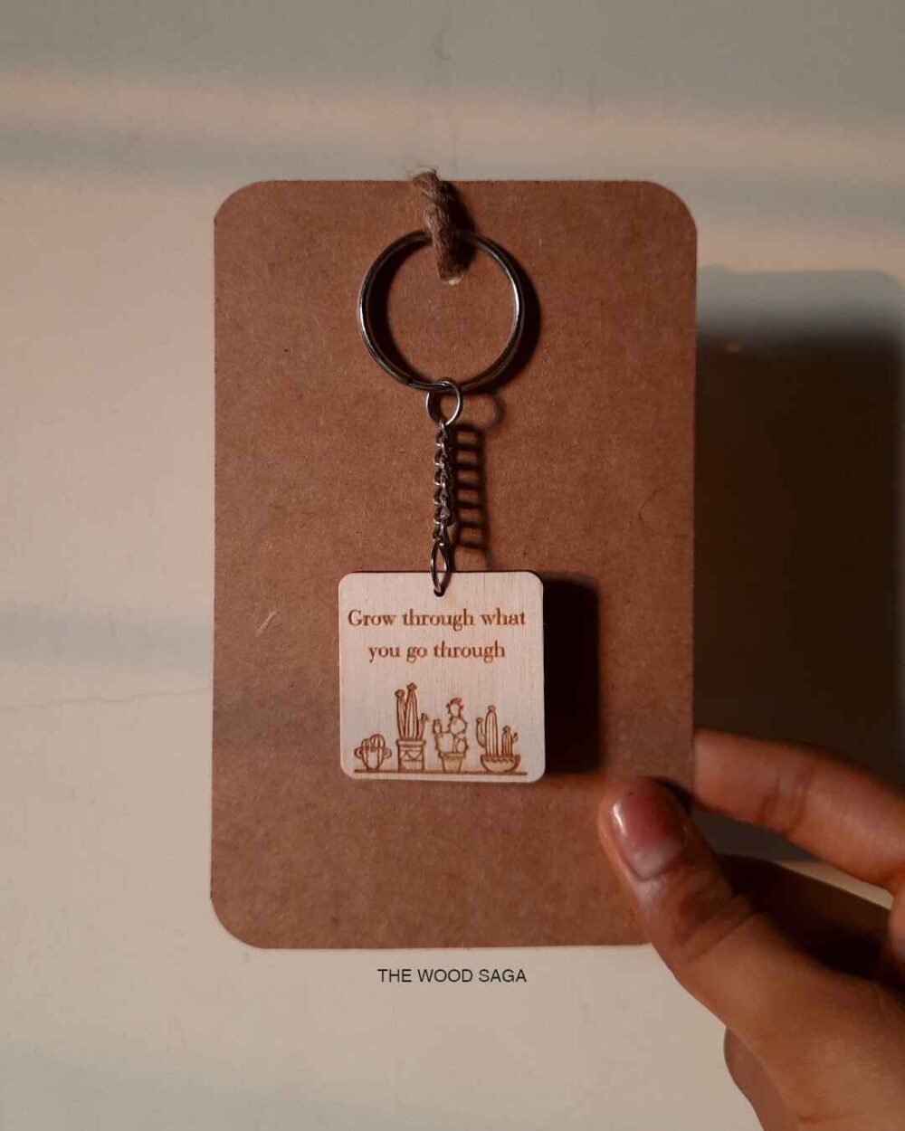 Minimal Quote Keychain