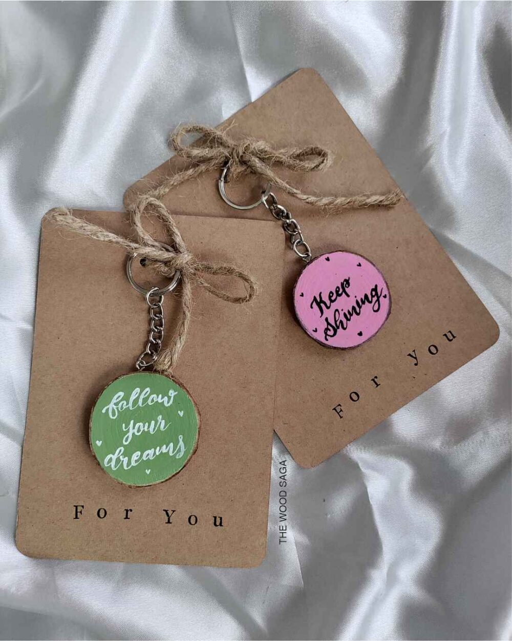 Hand Painted Wooden Keychain