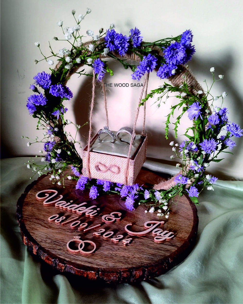 Natural Wood Ring Plater for engagement